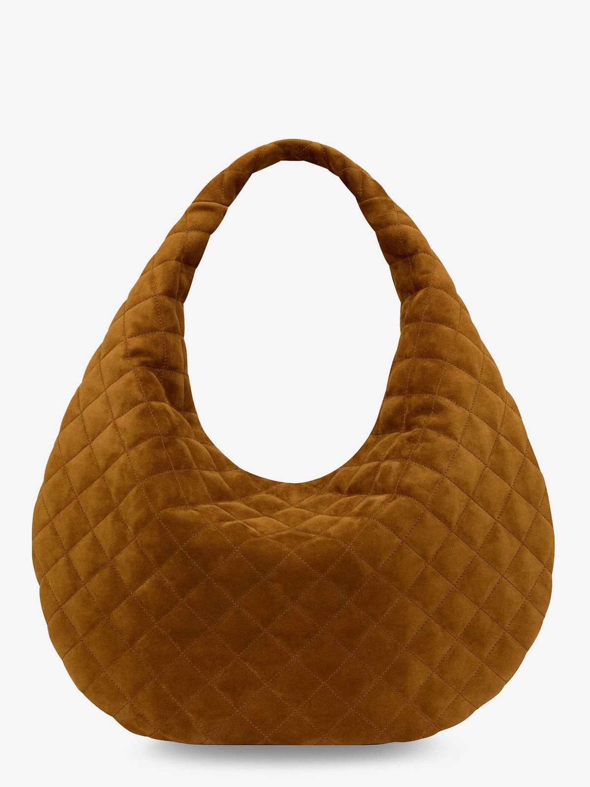 Saint Laurent Icare Hobo suede handbag - Orange Caramel Cogn
