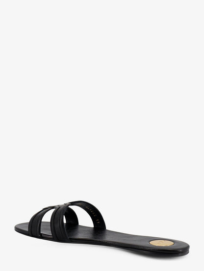 Saint Laurent Mabrouka leather sandals - Nero