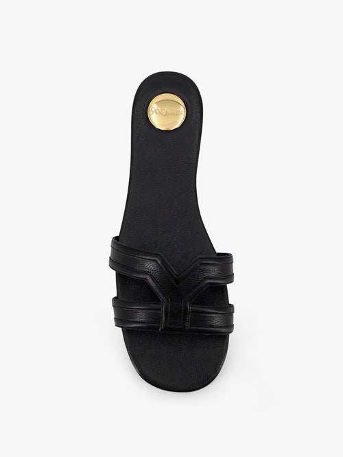 Saint Laurent Mabrouka leather sandals - Nero