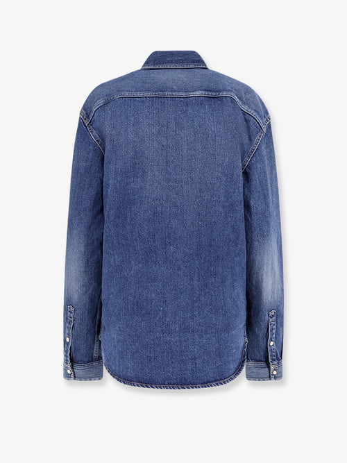 Saint Laurent Horizon Blue Cassandre Denim Shirt - Reef Blue