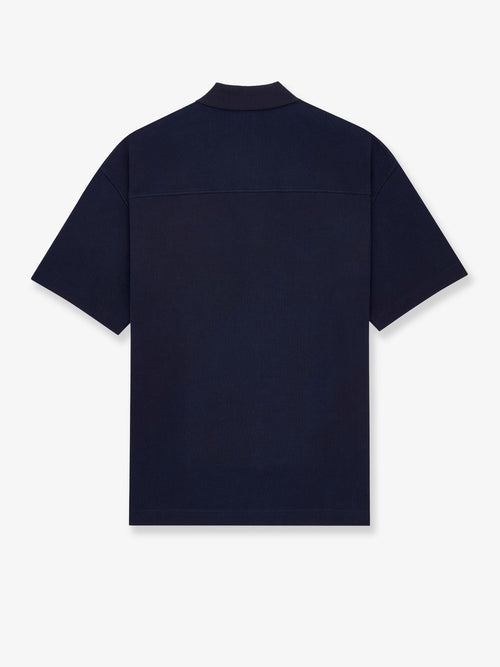 Saint Laurent Piqué cotton polo shirt - Bleuminuit