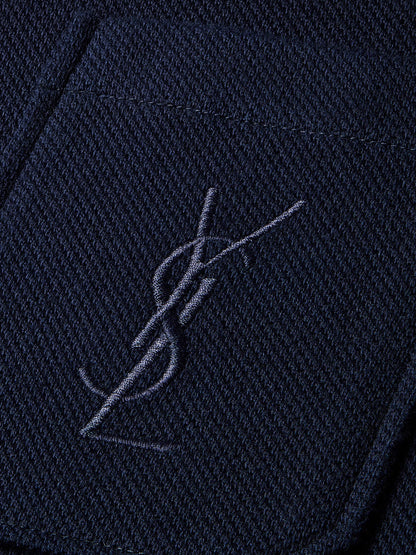 SAINT LAURENT - Piqué cotton polo shirt