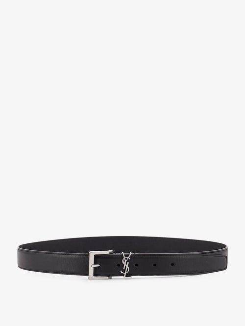 Saint Laurent Cassandre leather belt - Nero