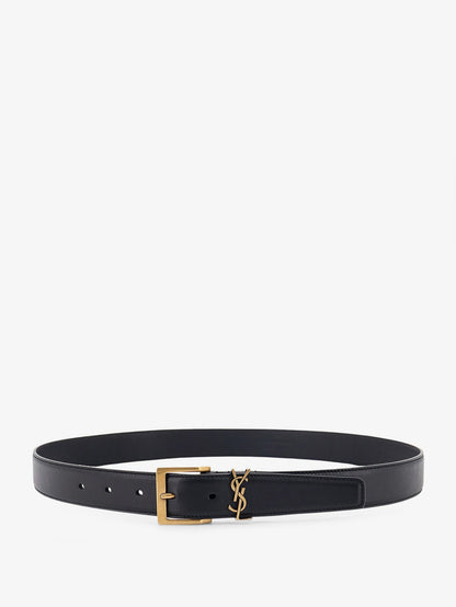 Saint Laurent Cassandre leather belt - Nero