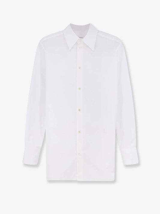 Saint Laurent Cotton Shirt With Cassandre Embroidery