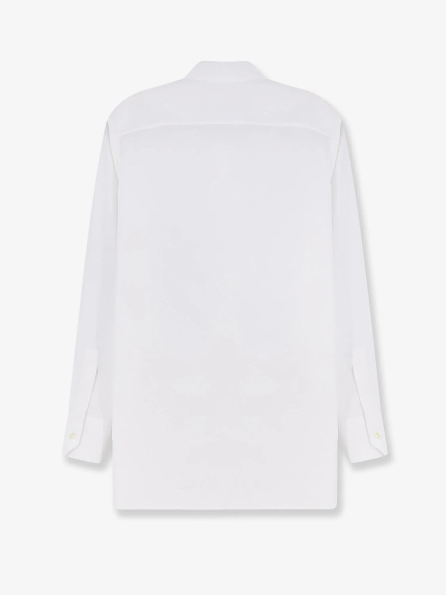 SAINT LAURENT - Cotton shirt with Cassandre embroidery