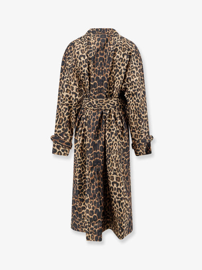 SAINT LAURENT - Nylon trench with animal print