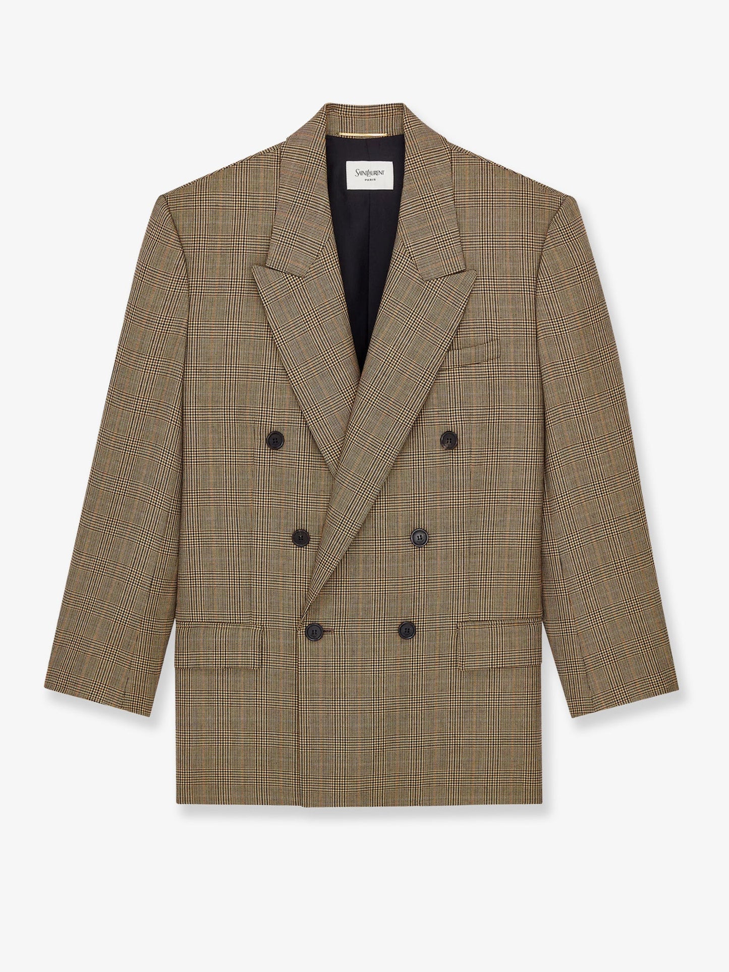 SAINT LAURENT - Prince-of-Wales certified wool blazer