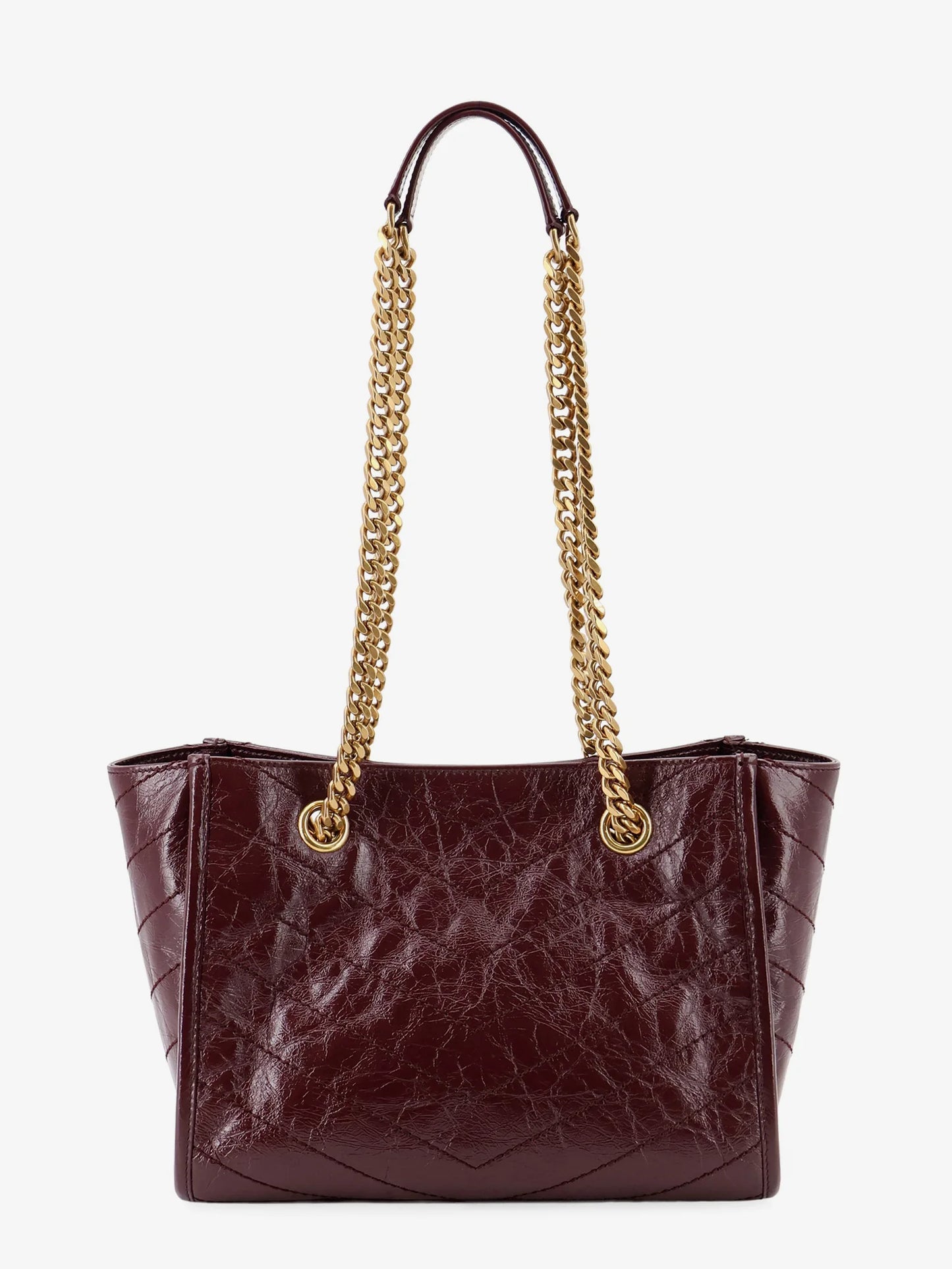 Saint Laurent Niki Vintage Effect Leather Shopping Bag
