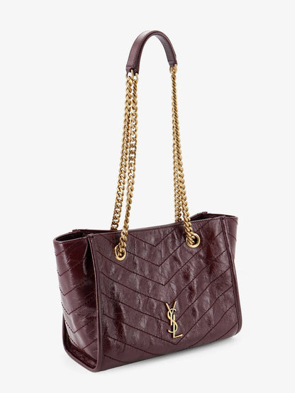 Saint Laurent Niki Vintage Effect Leather Shopping Bag