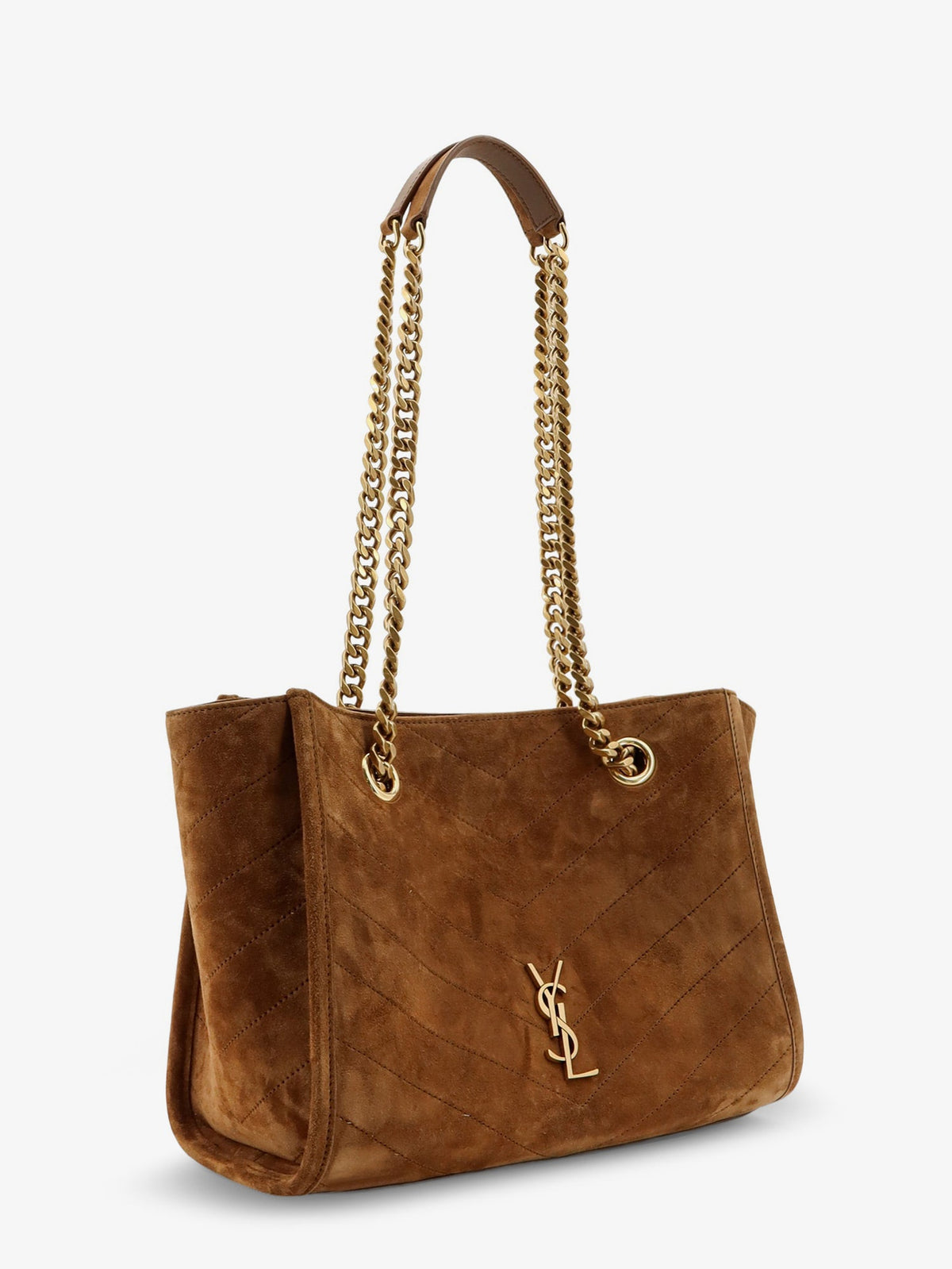 Saint Laurent Niki suede shopping bag - Orangecaramelcogn