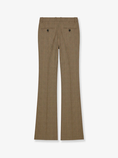 SAINT LAURENT - Prince of Wales certified wool trousers