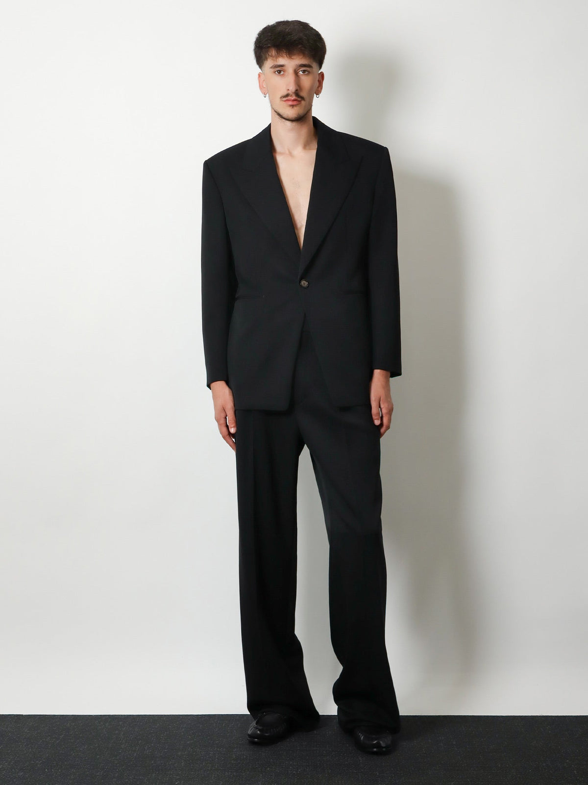 Saint Laurent Fluid tailored certified wool trousers - Noir