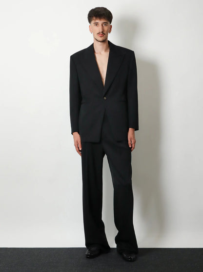 SAINT LAURENT - Fluid tailored certified wool trousers