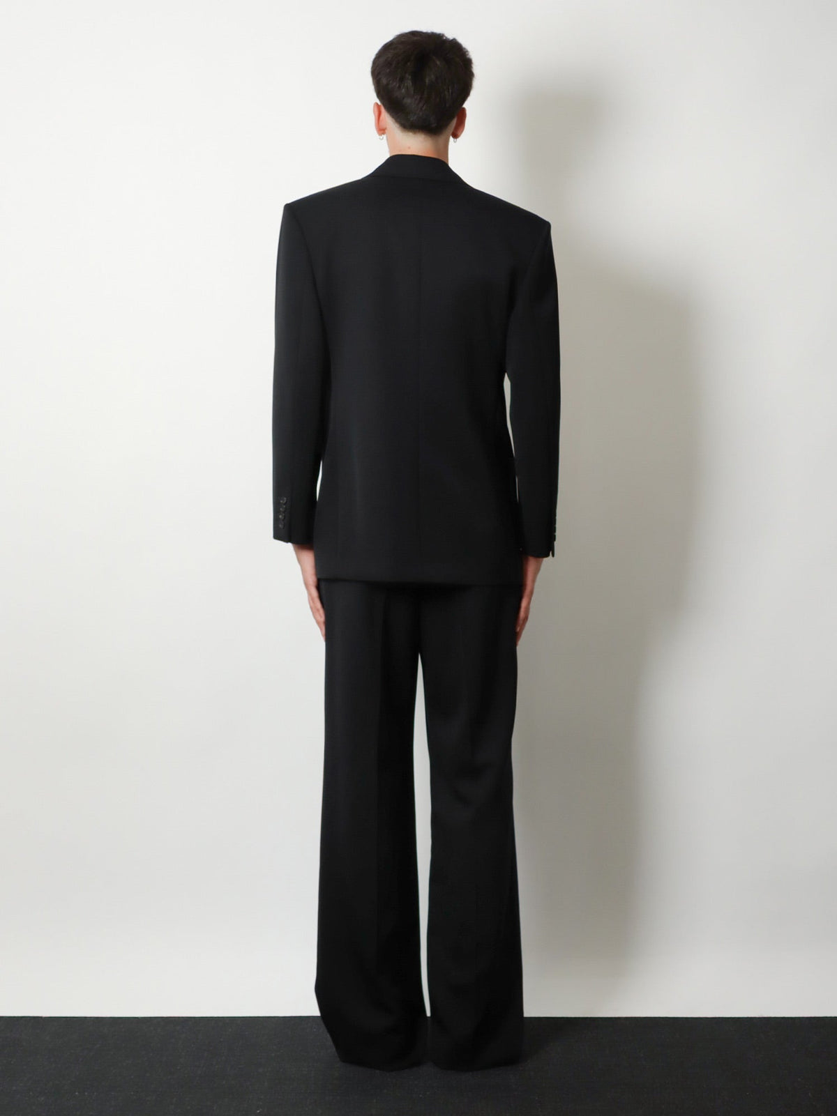 Saint Laurent Fluid tailored certified wool trousers - Noir