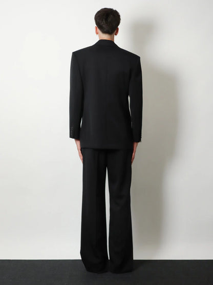 SAINT LAURENT - Fluid tailored certified wool trousers