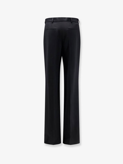 Saint Laurent Fluid tailored certified wool trousers - Noir
