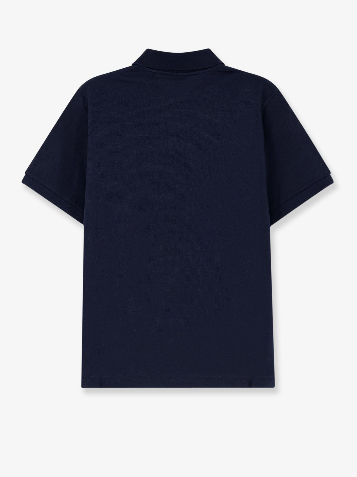 Saint Laurent Piqué cotton polo shirt with Cassandre embroidery - Navy