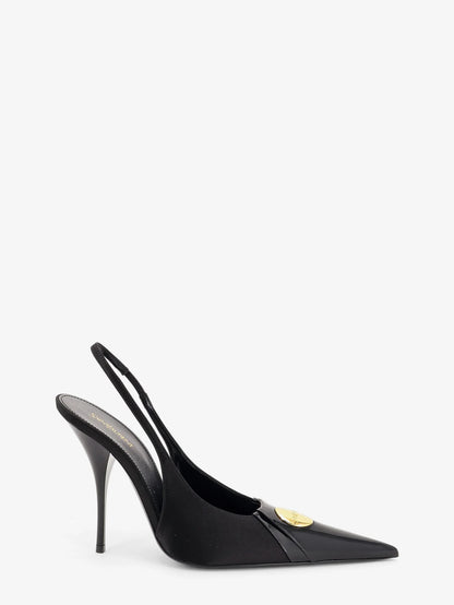 SAINT LAURENT - Louis patent leather pumps with logo tag