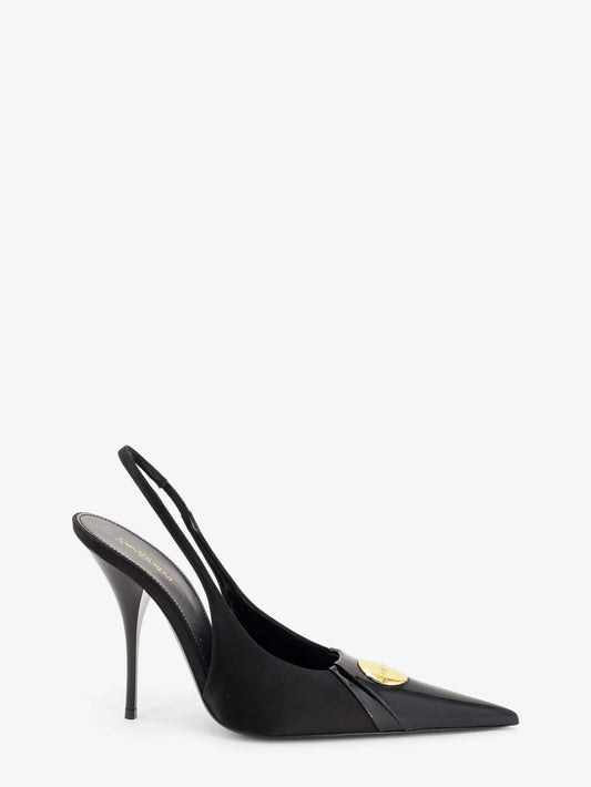 Saint Laurent Louis Patent Leather Pumps With Logo Tag