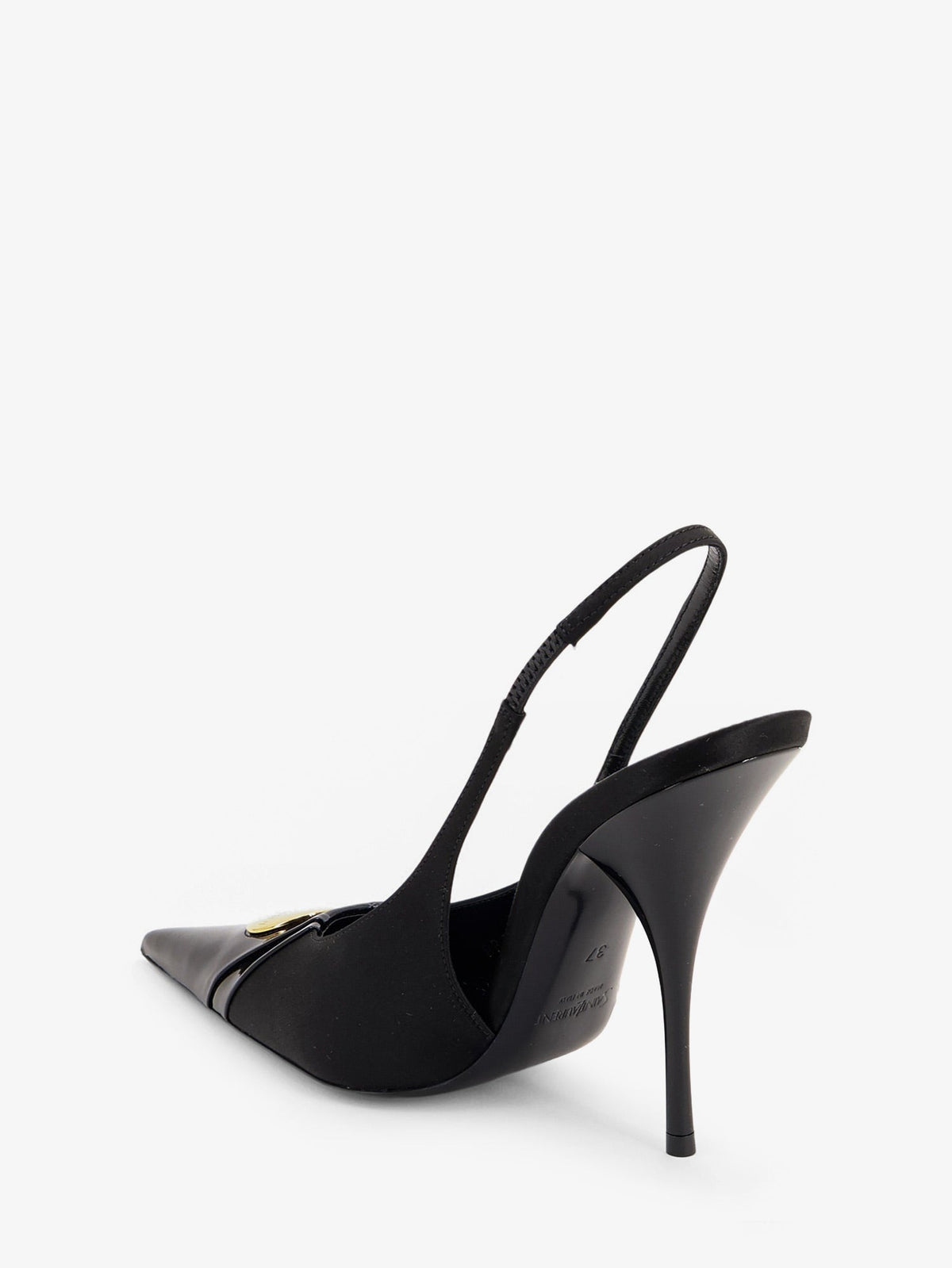 Saint Laurent Louis patent leather pumps with logo tag - Nero
