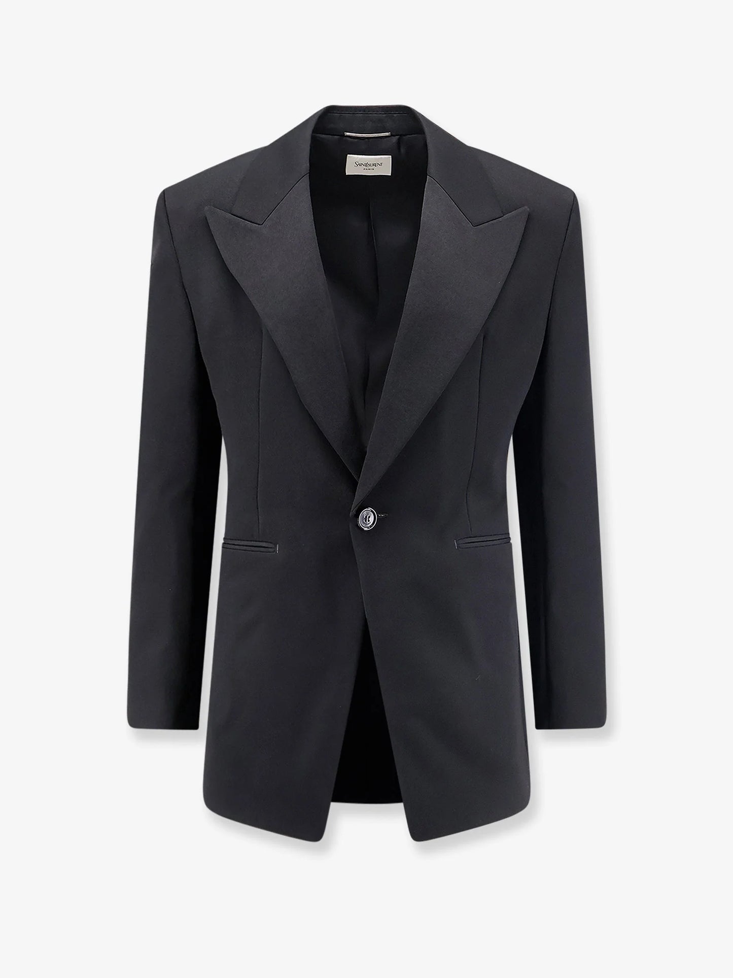 SAINT LAURENT - Single-breasted certified wool blazer
