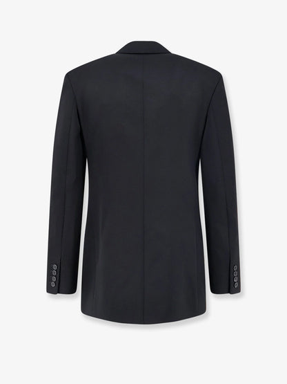 SAINT LAURENT - Single-breasted certified wool blazer