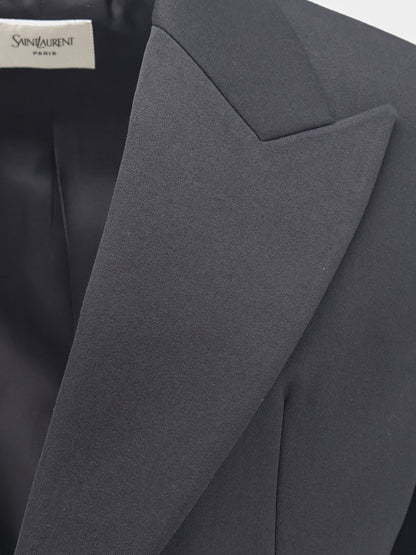 SAINT LAURENT - Single-breasted certified wool blazer