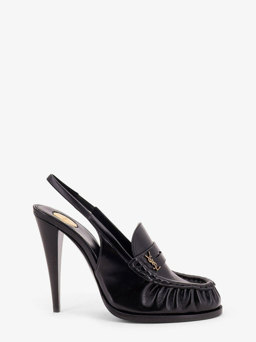 Saint Laurent Le Loafer 110 pumps with metal Cassandre logo - Nero