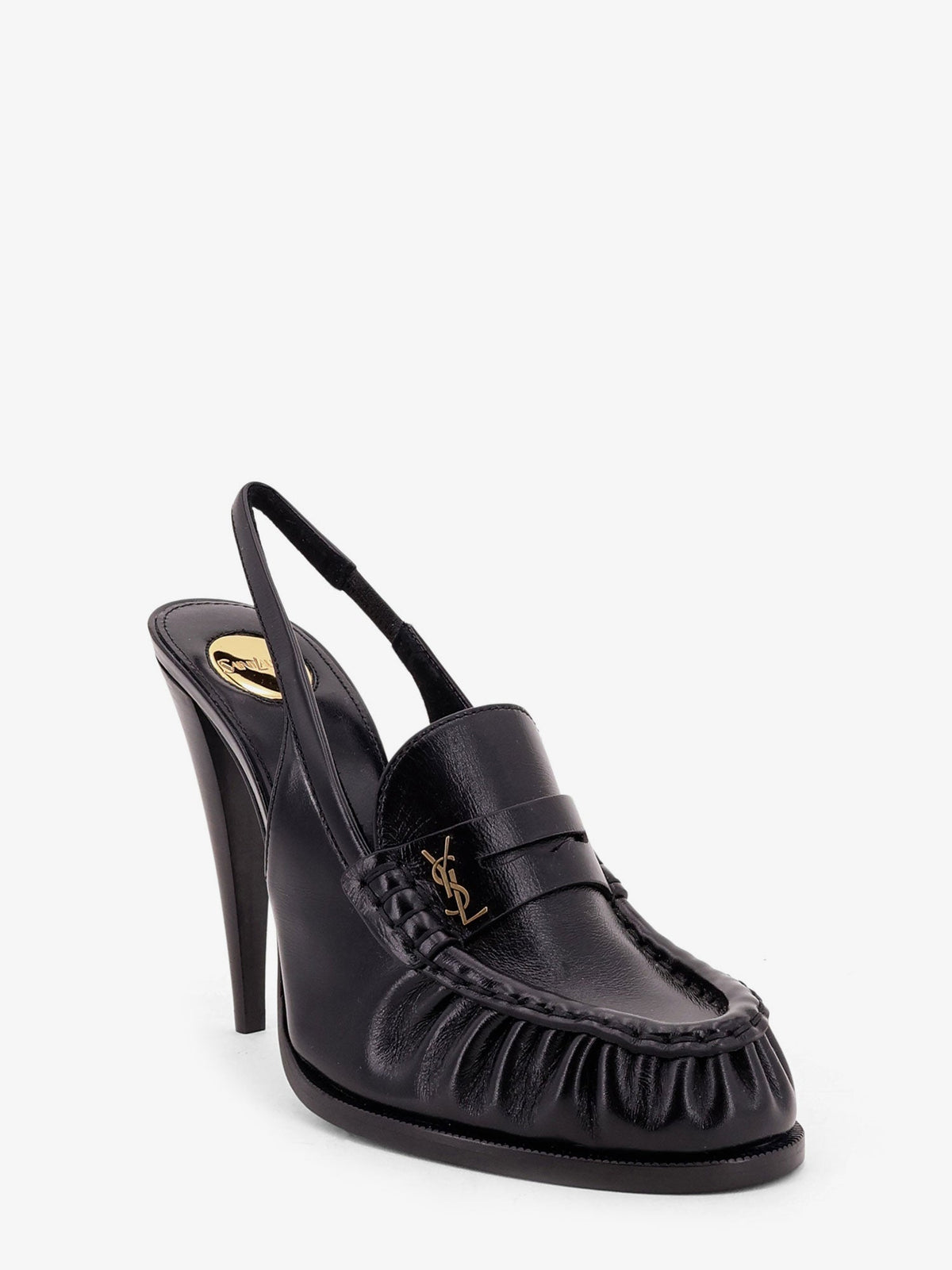 Saint Laurent Le Loafer 110 pumps with metal Cassandre logo - Nero