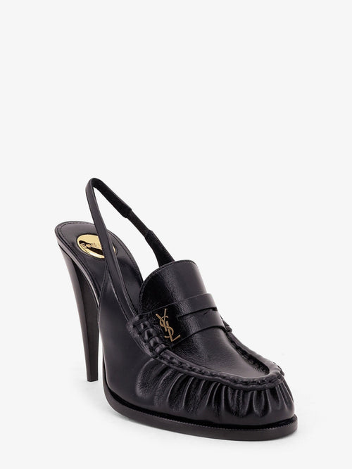 Saint Laurent Le Loafer 110 pumps with metal Cassandre logo - Nero