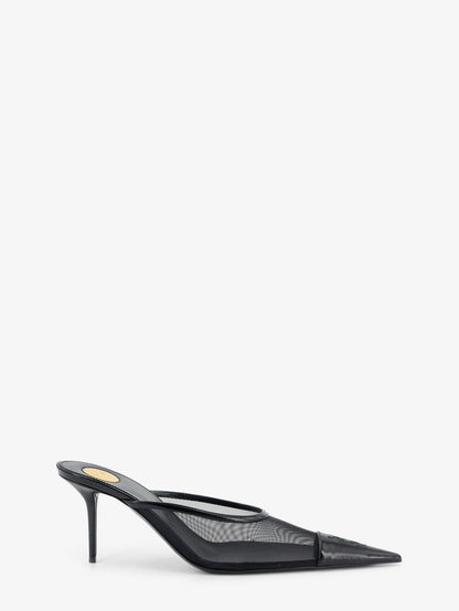Saint Laurent Renée mesh pump with Cassandre toe - Nero