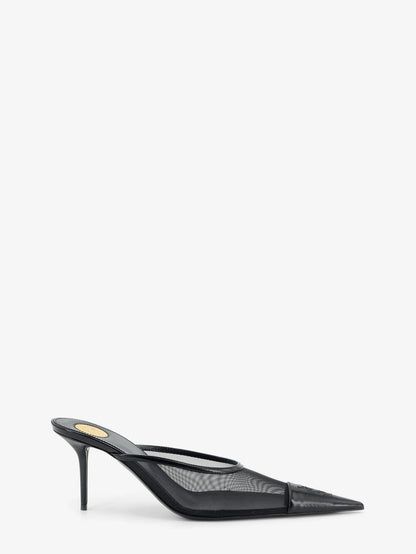 SAINT LAURENT - Renée mesh pump with Cassandre toe