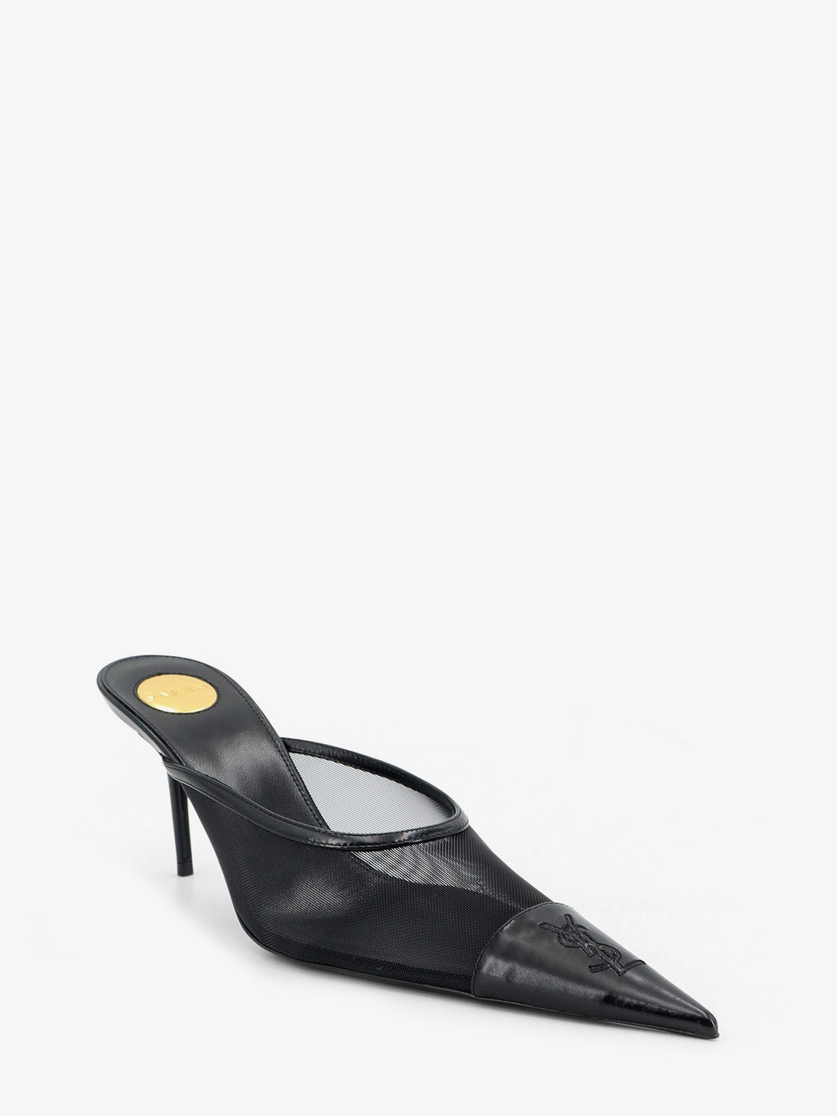 Saint Laurent Renée mesh pump with Cassandre toe - Nero