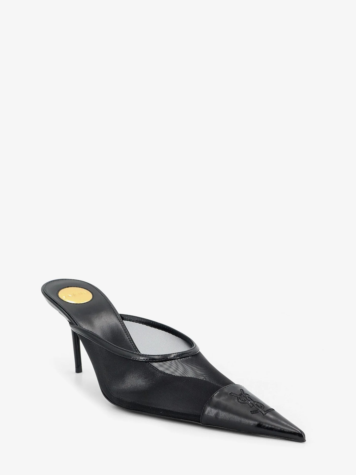 SAINT LAURENT - Renée mesh pump with Cassandre toe