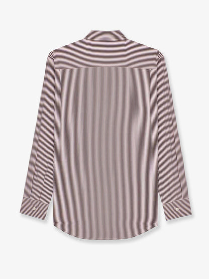 Saint Laurent Cassandre cotton shirt with striped pattern - Craiemarronorange