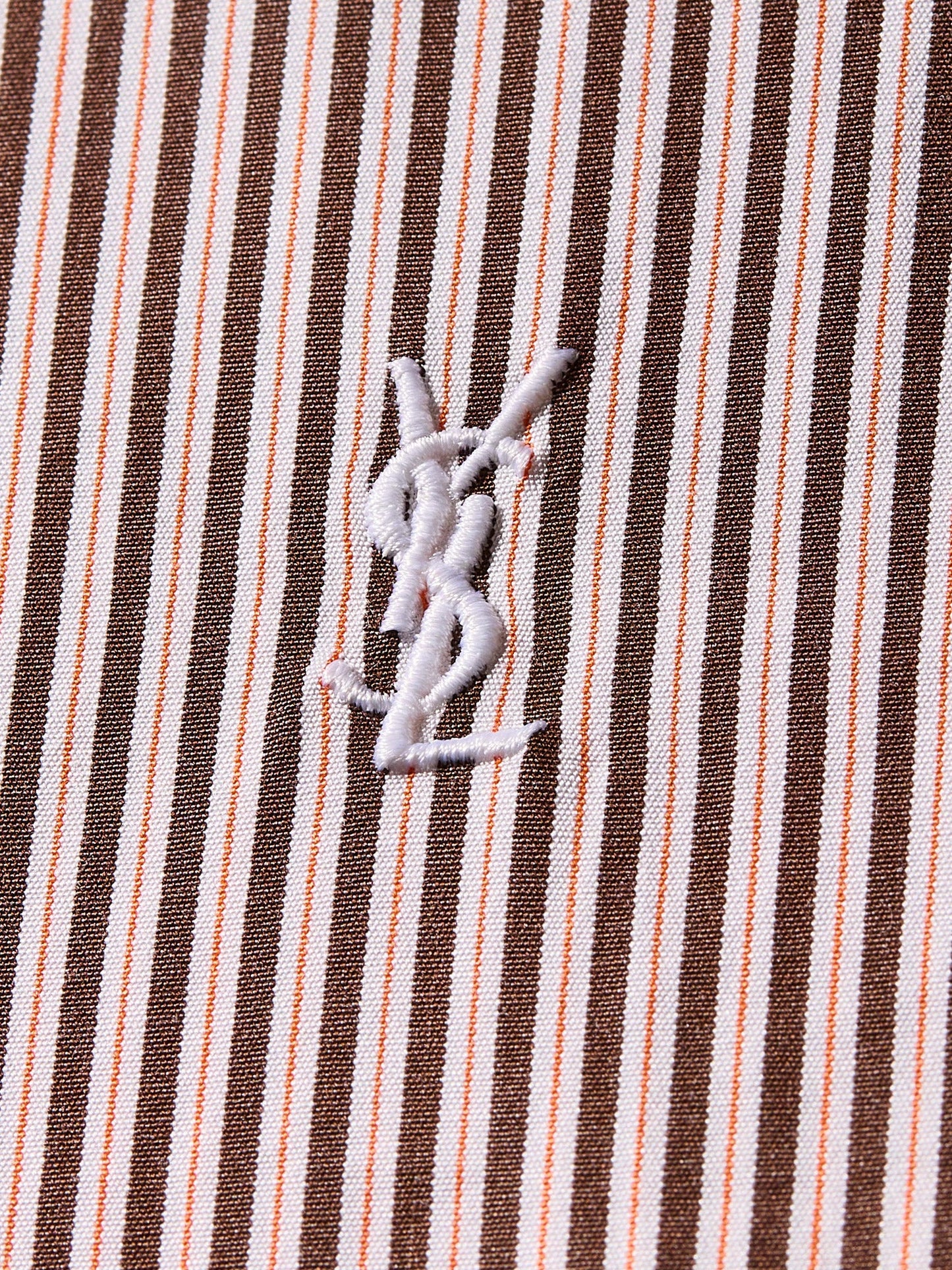 SAINT LAURENT - Cassandre cotton shirt with striped pattern