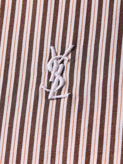 SAINT LAURENT - Cassandre cotton shirt with striped pattern