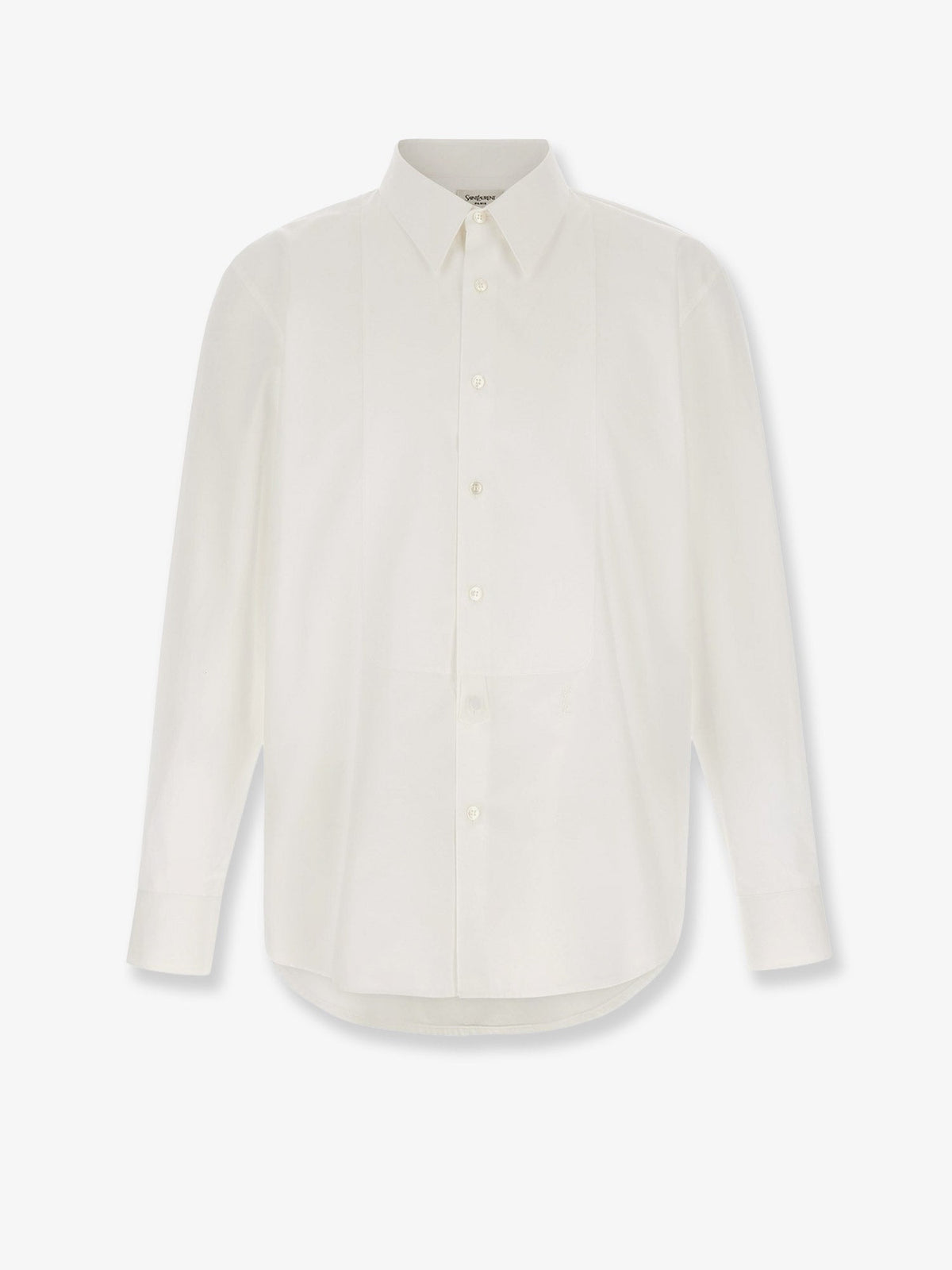 Saint Laurent Cotton shirt with plastron - Blanc