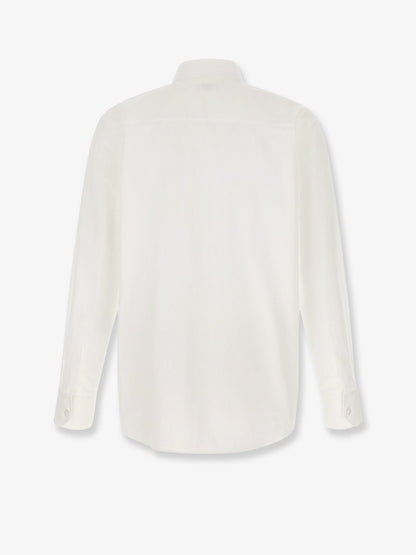 Saint Laurent Cotton shirt with plastron - Blanc