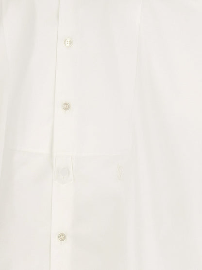 Saint Laurent Cotton shirt with plastron - Blanc