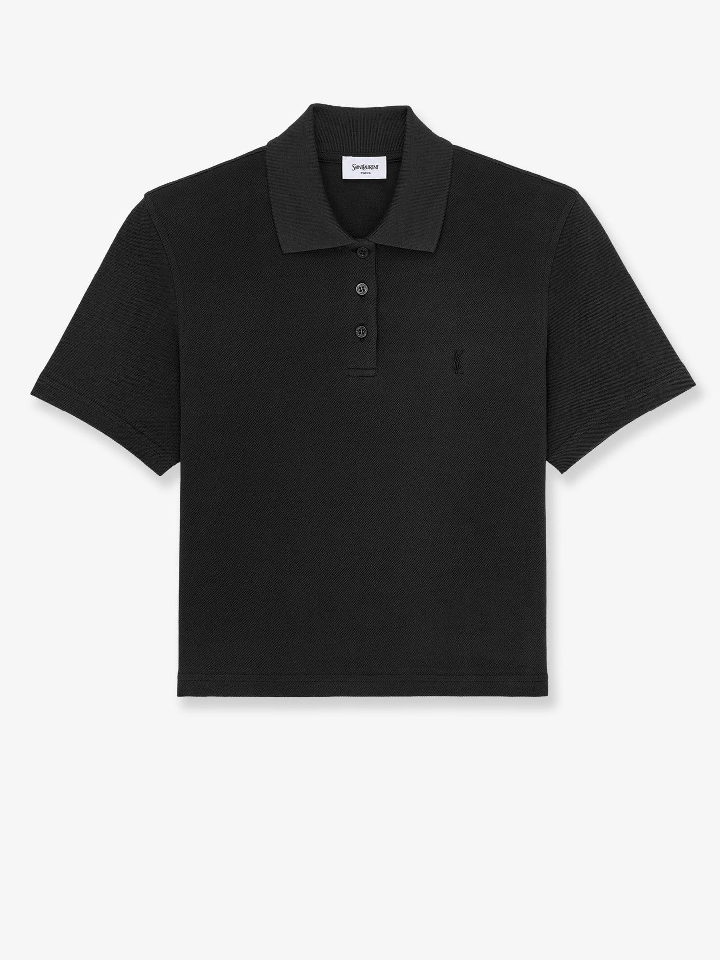 SAINT LAURENT - Cassandre Cotton Piqué Cotton Polo Shirt
