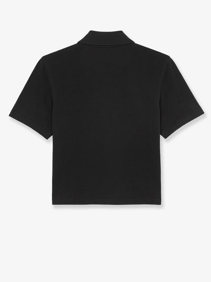 SAINT LAURENT - Cassandre Cotton Piqué Cotton Polo Shirt