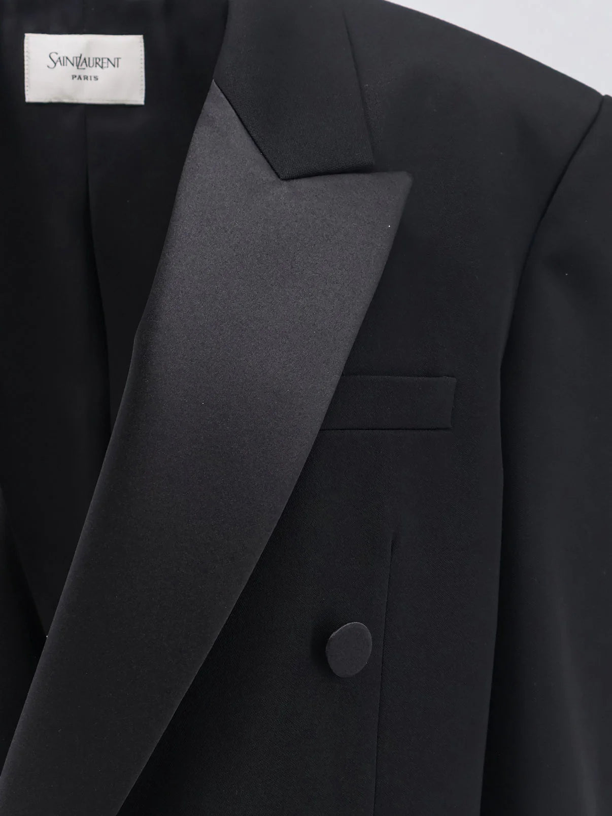 SAINT LAURENT - Wool Tuxedo Blazer with silk lining