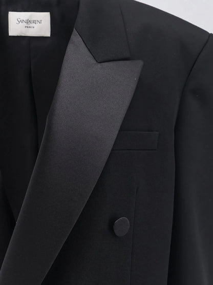 SAINT LAURENT - Wool Tuxedo Blazer with silk lining