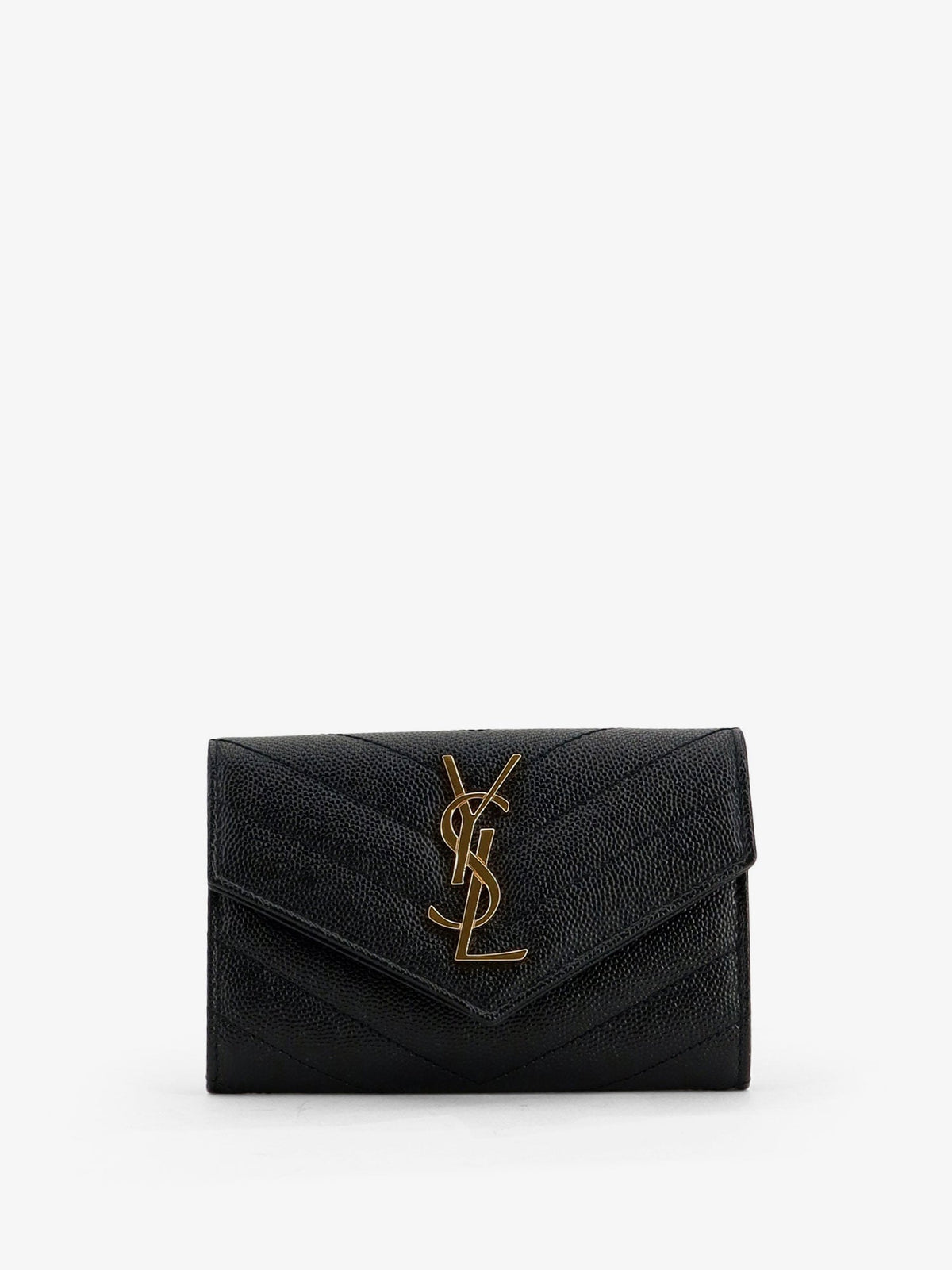 Saint Laurent Cassandre leather wallet - Black