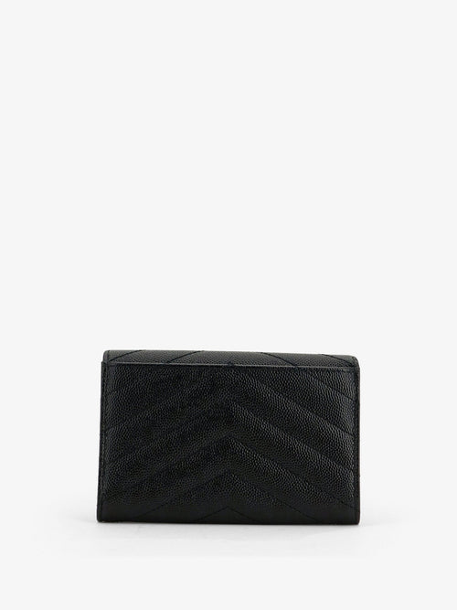 Saint Laurent Cassandre leather wallet - Black