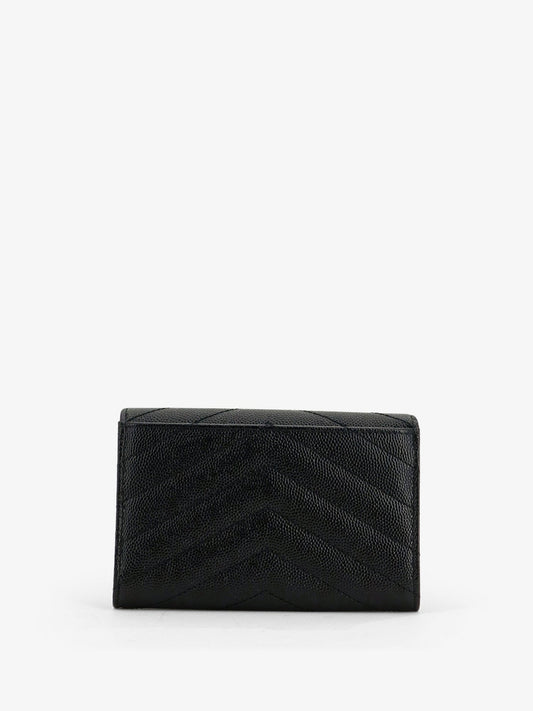 Saint Laurent Cassandre leather wallet - Black