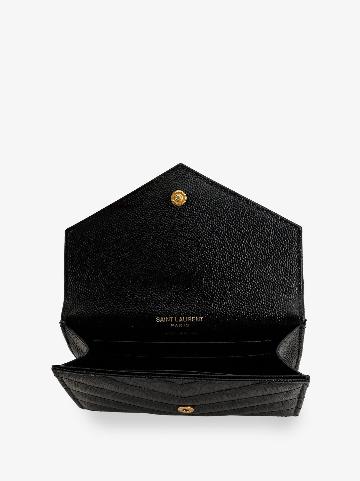 Saint Laurent Cassandre leather wallet - Black