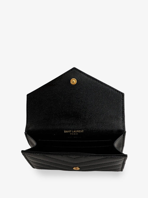 Saint Laurent Cassandre leather wallet - Black